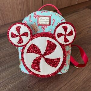 DISNEY Loungefly Backpack Mickey Peppermint Gingerbread (Christmas 2022)